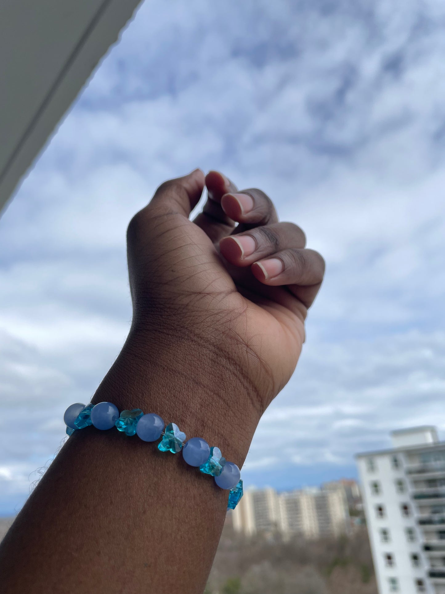 Blue Butterfly crystal bracelets