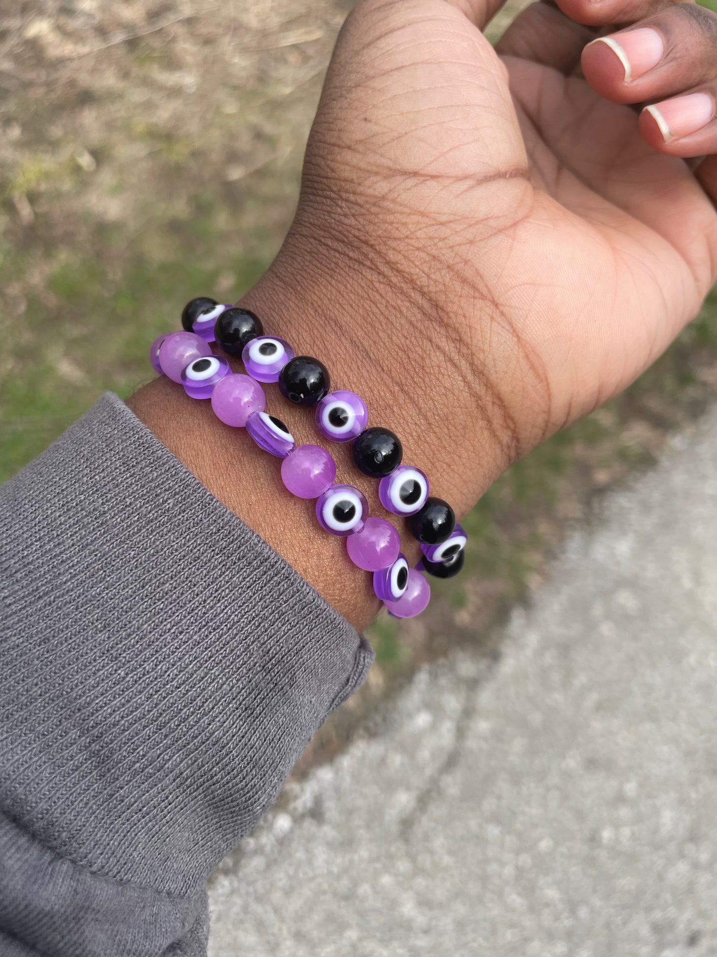 Lavender Eye Bracelets