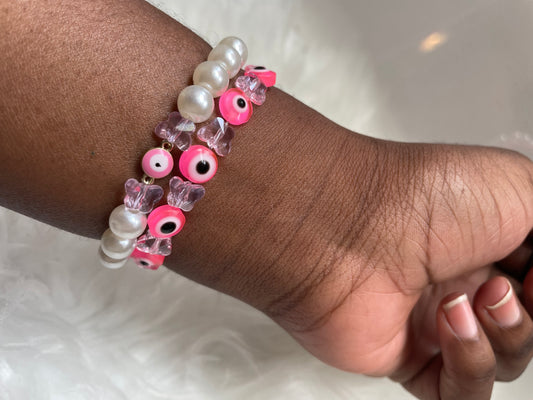 Pink Crystal Bracelets