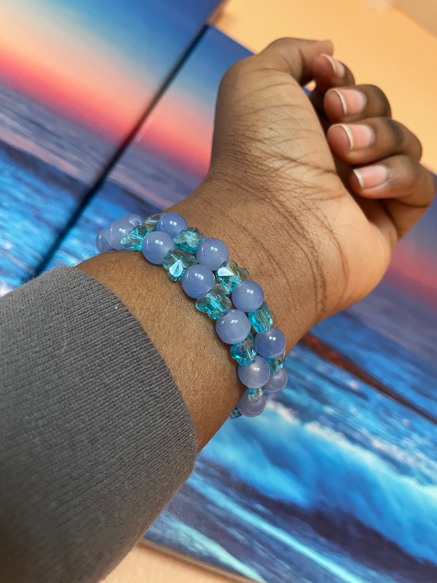 Blue Butterfly crystal bracelets